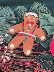 HTF VIP Cranston Woodland Fabric Tree Skirt 56inch Round Gingerbread Men
