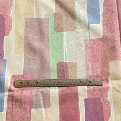 Vintage Pastel Abstract Interior Fabric Netherlands 97L x 42W