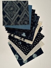 Japanese Boro Sashiko Kasuri Katazome Aizome Bundle. For Craft and Junk Journal