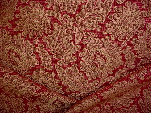 2-7/8Y Kravet 17449 Red Floral Jaquard Damask Drapery Upholstery Fabric
