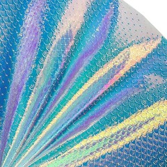 | Iridescent Transparent Embossed Vinyl Holographic Blue Clear PVC Vinyl Craf…