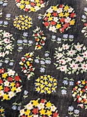 Vintage John Wolf Textiles Floral Bouquets Printed Cotton Fabric 3 1/2 Yards