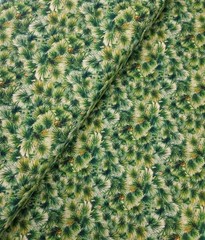 Elizabeth Studio Landscape Medley Green Pine Needle Cotton Fabric by the Yard