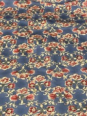 upholstery floral fabric blue Beige Red Classic Retro Style 57×142″ 4 Yards