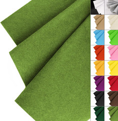 Moss Green Felt Fabric 36″ x 36″ (1 Square Yard), Stiff 1.2mm Thick Felt Square