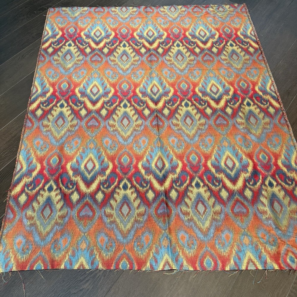 Richloom Ikat Fabric Sagamore 57×73 2yd Upholstery Boho Tribal Global Maximalism