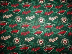 MINNESOTA WILD NHL 100% COTTON 1/2 YARD PIECE BRAND NEW SPORT DESIGN