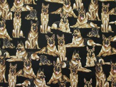 DOGS REALISTIC PUPPYS DOG SHEPARDS SHEPARD COTTON FABRIC FQ