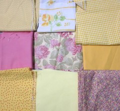 5 lb 9 oz Box of Assorted Fabric Scraps – Yellows & Greens FSBTB119
