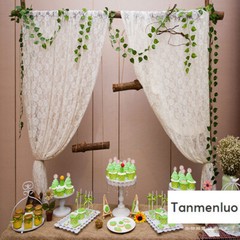 5/10/20/30/40/50 YD Lace Fabric Floral Swag Craft DIY Wedding Backdrop-FREE SHIP