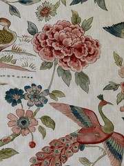 Indienne Peacock Linen Fabric by Sanderson 2 Yards