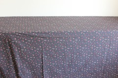Vintage Charcoal Rose Ditsy Fabric 3 Yards Cotton Blend 49×108″ Cottage Floral
