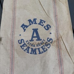 Vintage Ames Seamless Old Heavy Canvas Style Stripe Seed Sag or Bag