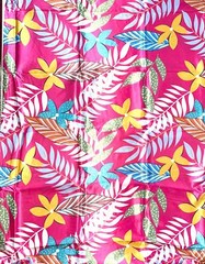 African Print, Satin Fabric – Pink, Orange “Athilah’s Garden”, Yard or Wholesale