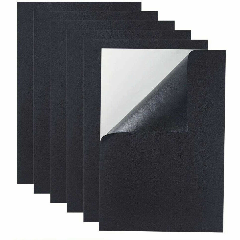 1-10pcs Black Self Adhesive Back Felt Sheets Fabric Sticky Art Craft Making