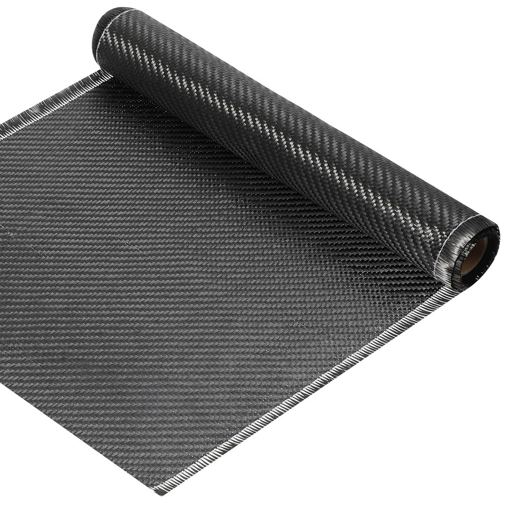 10ft x 12 Inch 3K 220g Black Carbon Fiber Fabric Roll 2×2 Twill Weave 1 PCS