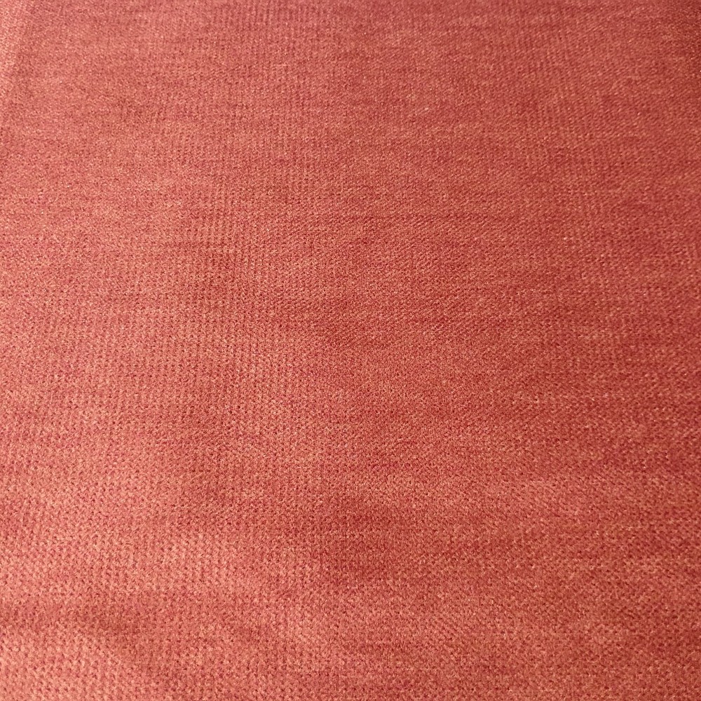 3 3/8 Yards Heavyweight Blush Pink Velour Upholstery Fabric Textured Mid-Century