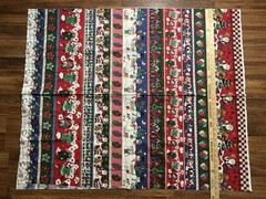 1994 Fabric Traditions Christmas Border #5321 2 Yds X 44in Santa Snowman Angels
