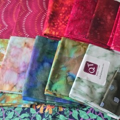 DESTASH Cotton Fabric Bundle Lot Quilting FAT QUARTERS + 1/2 Yard Cut