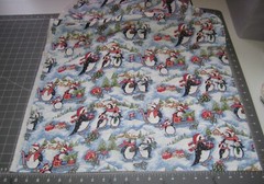 Christmas Penguin Brother Sister Design Studio 1 yard Holiday Snow 36″ x44″ wide