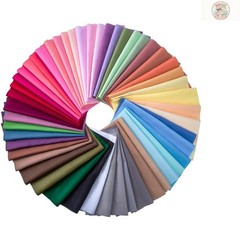 50 Multi-Colored Fabric Squares Bundle – Pre-Cut 10×10 cm for Sewing & Quilting