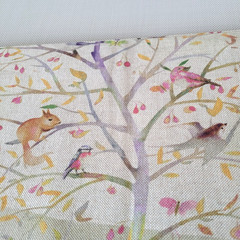 1 Yard Clarke and Clarke Coppice Summer Garden Fabric Birds Animals Trees Whimsy