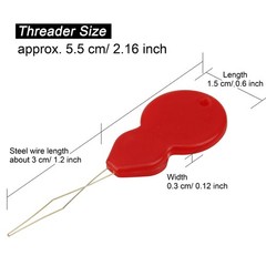 Lusecarl Needle and Thread for Hair Extensions 3 10 Needle+3 Thread, Black