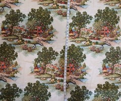 Boucle English Countryside Farmhouse Fabric Horse Buggy 46″x4yds 2 Pieces