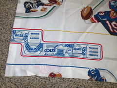 4 pcs Vintage JC Penney NFL Football Sports Team Logo FABRIC Curtains 54×42