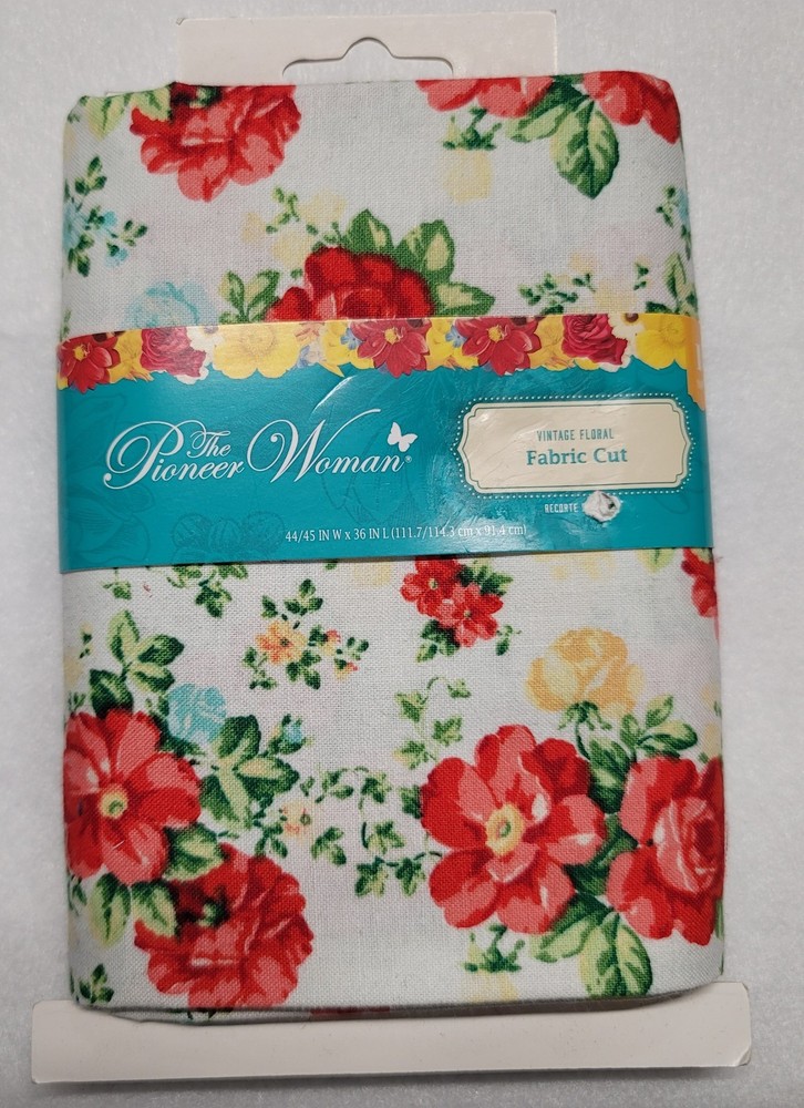 PIONEER WOMAN Fabric VINTAGE FLORAL 100% Cotton BRAND NEW 1 Yard