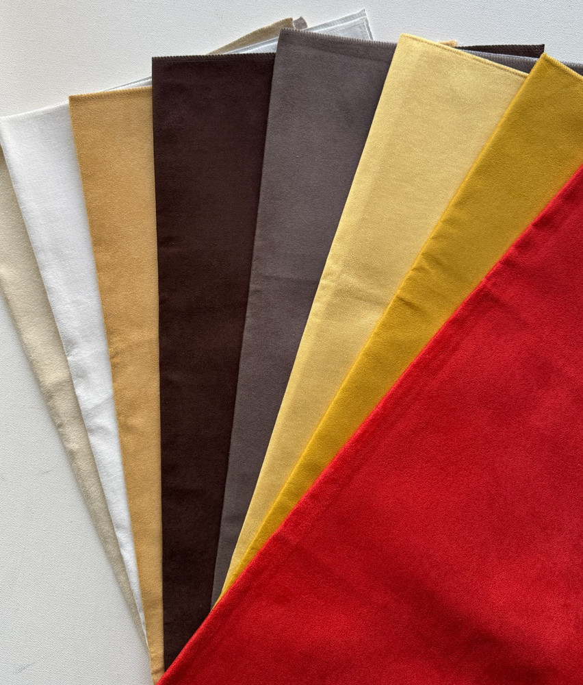 8 Faux Suede Fabric Remnants 24” x 24”