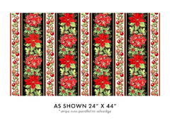 BENARTEX FABRICS #13461M-91 A BOTANICAL CHRISTMAS”BORDER PRINT” BTY