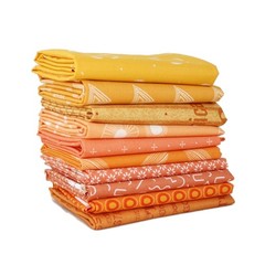 10 PCS Orange Fat Quarter Bundle Mixed Designers 18×21 Inch DIY Quilt Fabric