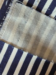 Cotton Duck Canvas Fabric Navy 52×90″ White Stripe 60×110″ READ 5+yards