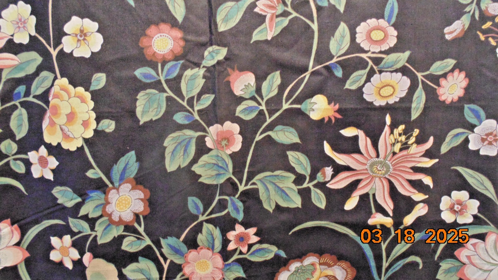 P Kaufman Scotchgard Multi Floral Cotton Fabric Passage To India 3.5yds x 53″W