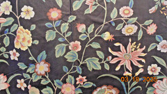 P Kaufman Scotchgard Multi Floral Cotton Fabric Passage To India 3.5yds x 53″W