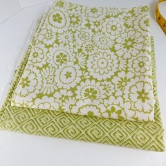 Green Decorator Fabric Mill Creek, Cotton Floral Geometric 2.33 Yards Decor NEW