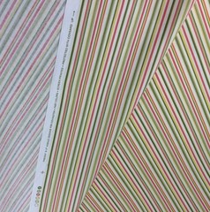 COVINGTON FREESIA GREEN RED YELLOW STRIPED FURNITURE FABRIC BY THE YARD 54″