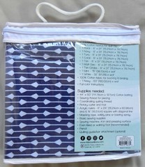 Simple Quilts “Chevron” Kit, 40.5″x43″ Top + Backing & Binding, Geometric, New