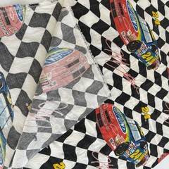Vtg Nascar Jeff Gordon Quilt Cotton Fabric Monte Carlo Racing Dupont 69 x 45″