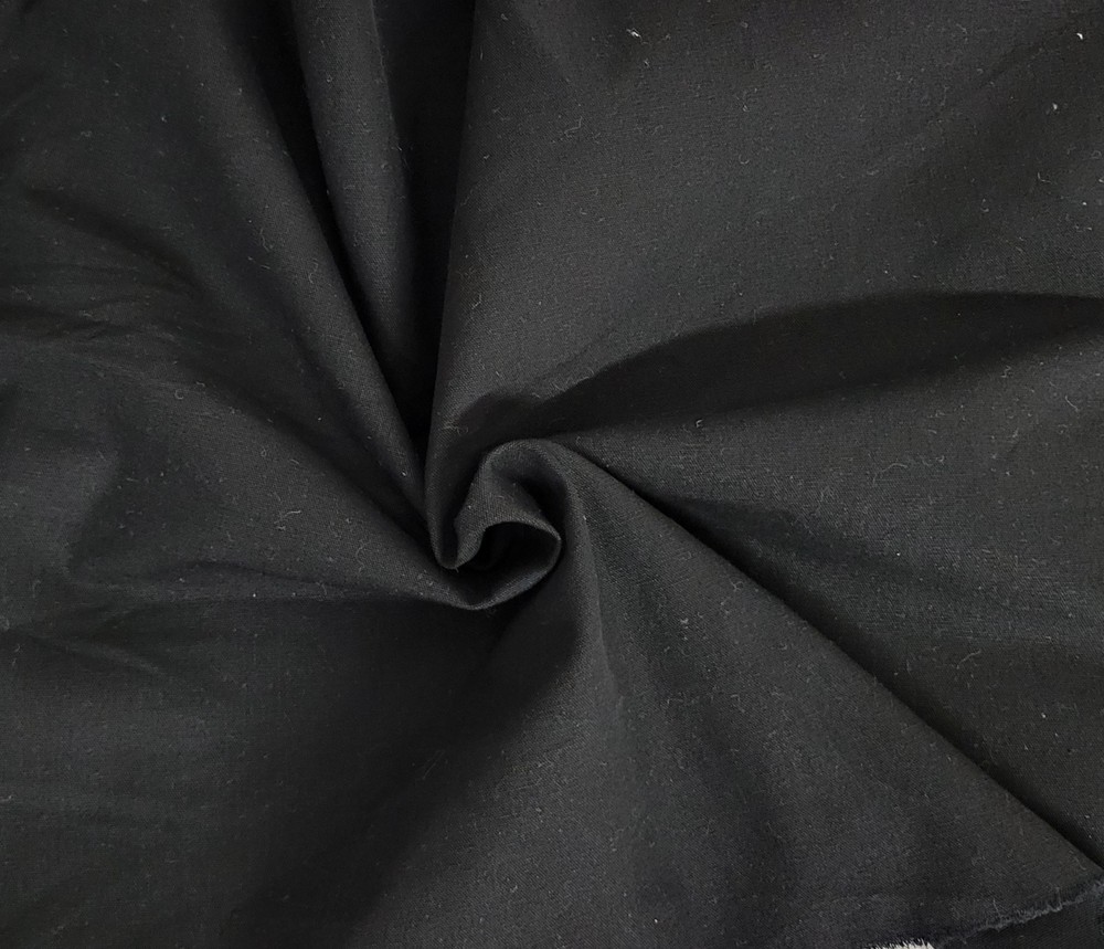 Black 100% Cotton Canvas Woven Fabric by the Yard 280GSM 4/22