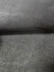 Nubuck Cowhide Leather 1.0-1.5mm Matte, Brushed Top, Black