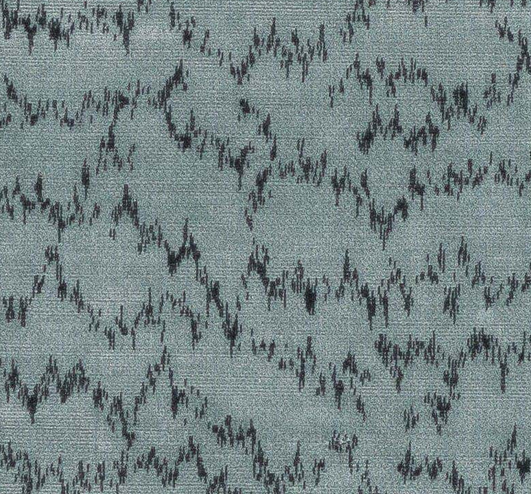 Cowtan & Tout Animal Tiger Skin Velvet Fabric- Tyger / Azure 4.10 yds 11681-04