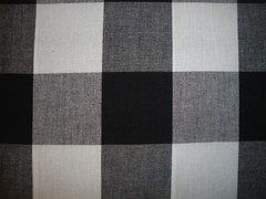Dunroven House 3 Inch Farmhouse Check Black White Woven Cotton Homespun Fabric