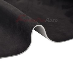 Black Suede Headliner Fabric Foam Backed Car Roof Liner Upholstery 108″ x 60″