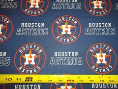 HOUSTON ASTROS MLB 100% COTTON 1/2 YARD PIECE BRAND NEW SPORT DESIGN