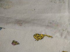 Vintage Animals Pink Blue Yellow Cotton Knit Tube Fabric 18″x36″/72″