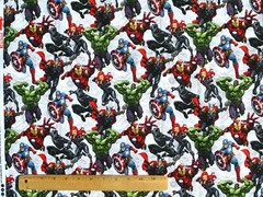 MARVEL FABRIC AVENGERS UNITE BLACK PANTHER HULK AVENGERS IRON MAN BY THE YARD