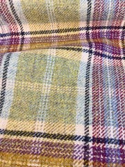 100% Wool British Tartan – Mauve & Olive – Midweight Jacket / Upholstery Fabric