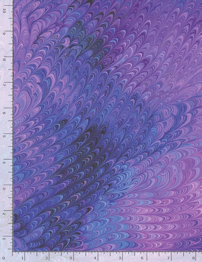 Pansy Fabric – Purple & Blue Marble Feather Blender – Timeless Treasures YARD
